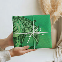 Polynesia Manta Ray Tattoo Wrapping Paper Tropical Plumeria Green Polynesian Pattern LT14 - Polynesian Pride
