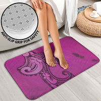 Polynesia Manta Ray Tattoo Bathroom Set Tropical Plumeria Pink Polynesian Pattern LT14 - Polynesian Pride