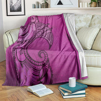 Polynesia Manta Ray Tattoo Blanket Tropical Plumeria Pink Polynesian Pattern LT14 Pink - Polynesian Pride