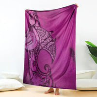 Polynesia Manta Ray Tattoo Blanket Tropical Plumeria Pink Polynesian Pattern LT14 - Polynesian Pride