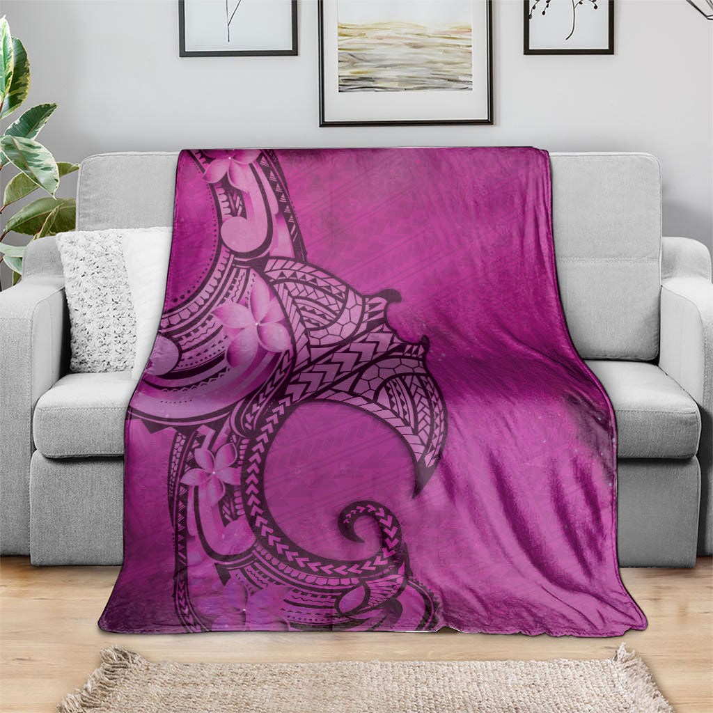 Polynesia Manta Ray Tattoo Blanket Tropical Plumeria Pink Polynesian Pattern LT14 - Polynesian Pride