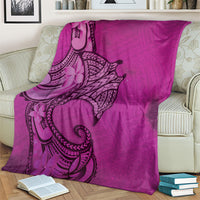 Polynesia Manta Ray Tattoo Blanket Tropical Plumeria Pink Polynesian Pattern LT14 - Polynesian Pride
