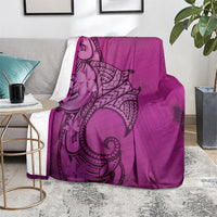 Polynesia Manta Ray Tattoo Blanket Tropical Plumeria Pink Polynesian Pattern LT14 - Polynesian Pride