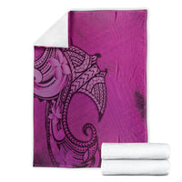 Polynesia Manta Ray Tattoo Blanket Tropical Plumeria Pink Polynesian Pattern LT14 - Polynesian Pride