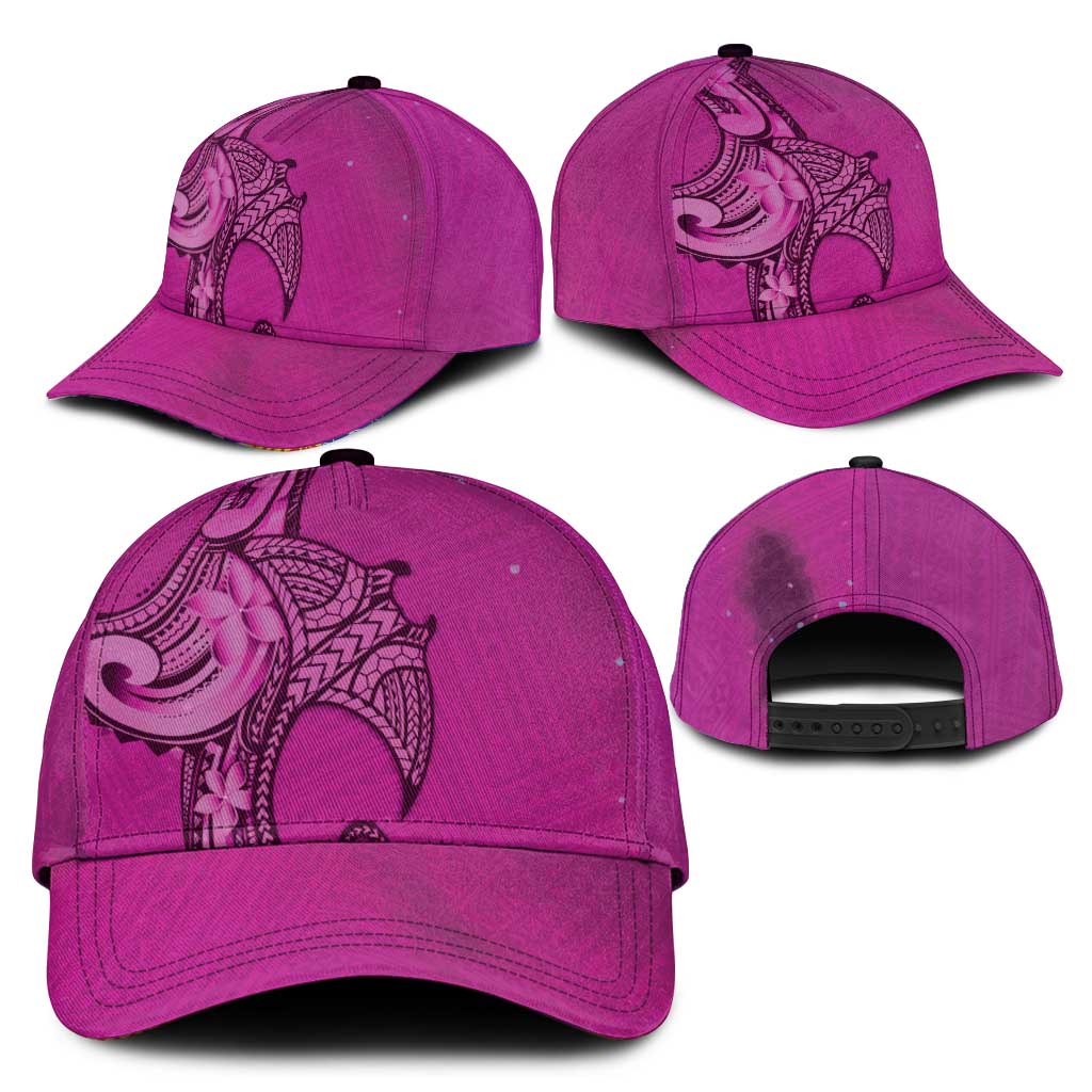 Polynesia Manta Ray Tattoo Classic Cap Tropical Plumeria Pink Polynesian Pattern LT14 - Polynesian Pride