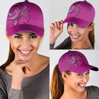 Polynesia Manta Ray Tattoo Classic Cap Tropical Plumeria Pink Polynesian Pattern LT14 - Polynesian Pride