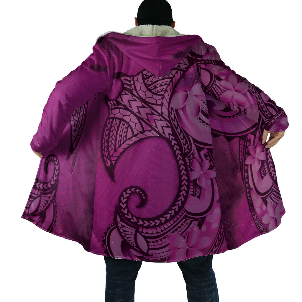 Polynesia Manta Ray Tattoo Cloak Tropical Plumeria Pink Polynesian Pattern LT14 - Polynesian Pride