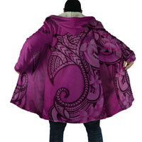 Polynesia Manta Ray Tattoo Cloak Tropical Plumeria Pink Polynesian Pattern LT14 - Polynesian Pride