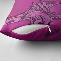 Polynesia Manta Ray Tattoo Pillow Cover Tropical Plumeria Pink Polynesian Pattern LT14 - Polynesian Pride