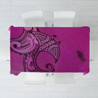 Polynesia Manta Ray Tattoo Tablecloth Tropical Plumeria Pink Polynesian Pattern LT14 Pink - Polynesian Pride