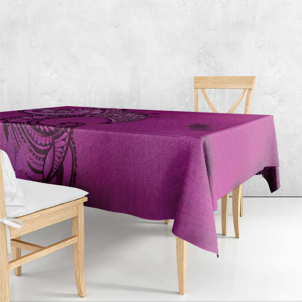 Polynesia Manta Ray Tattoo Tablecloth Tropical Plumeria Pink Polynesian Pattern LT14 - Polynesian Pride