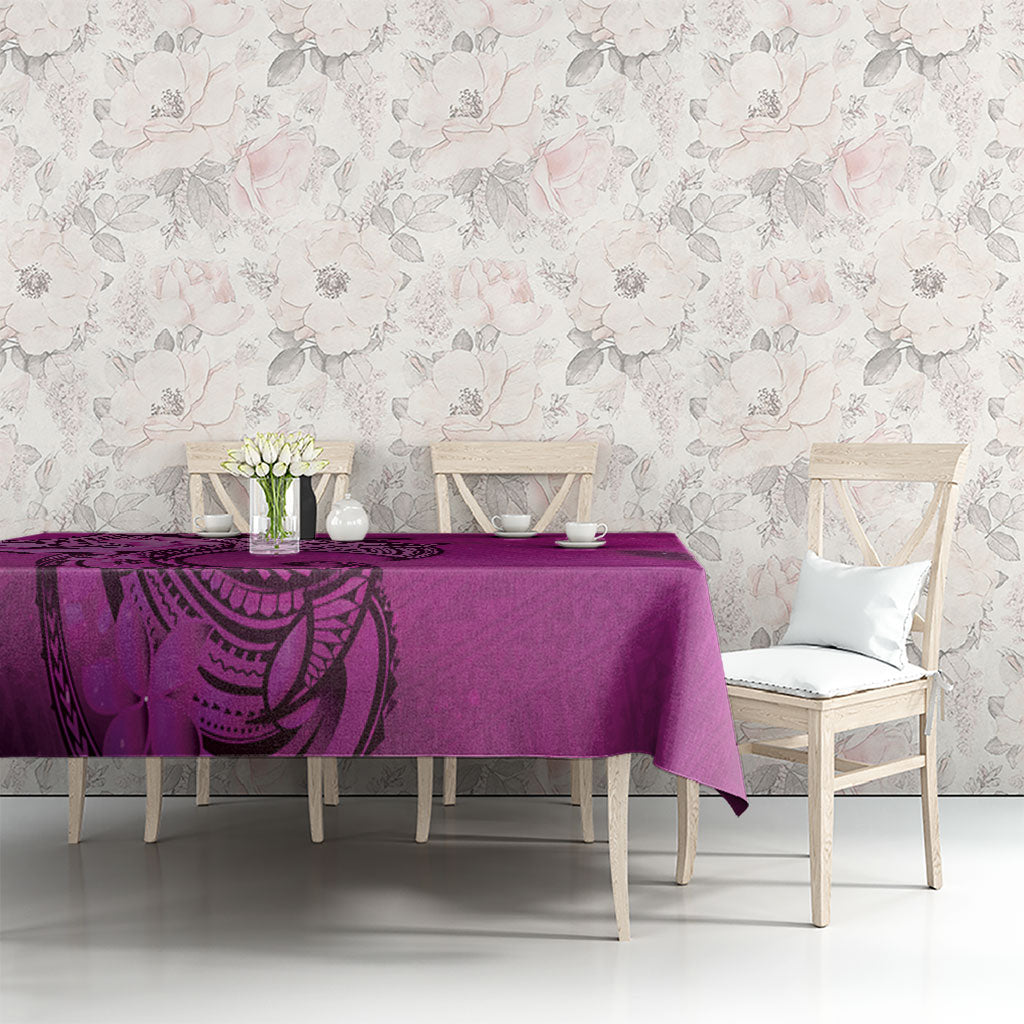 Polynesia Manta Ray Tattoo Tablecloth Tropical Plumeria Pink Polynesian Pattern LT14 - Polynesian Pride