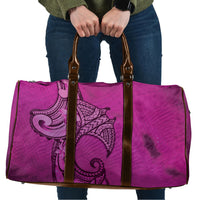 Polynesia Manta Ray Tattoo Travel Bag Tropical Plumeria Pink Polynesian Pattern LT14 Pink - Polynesian Pride