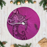 Polynesia Manta Ray Tattoo Tree Skirt Tropical Plumeria Pink Polynesian Pattern LT14 Casual Pink - Polynesian Pride
