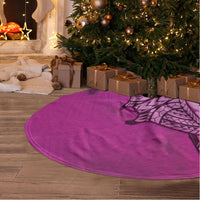 Polynesia Manta Ray Tattoo Tree Skirt Tropical Plumeria Pink Polynesian Pattern LT14 - Polynesian Pride