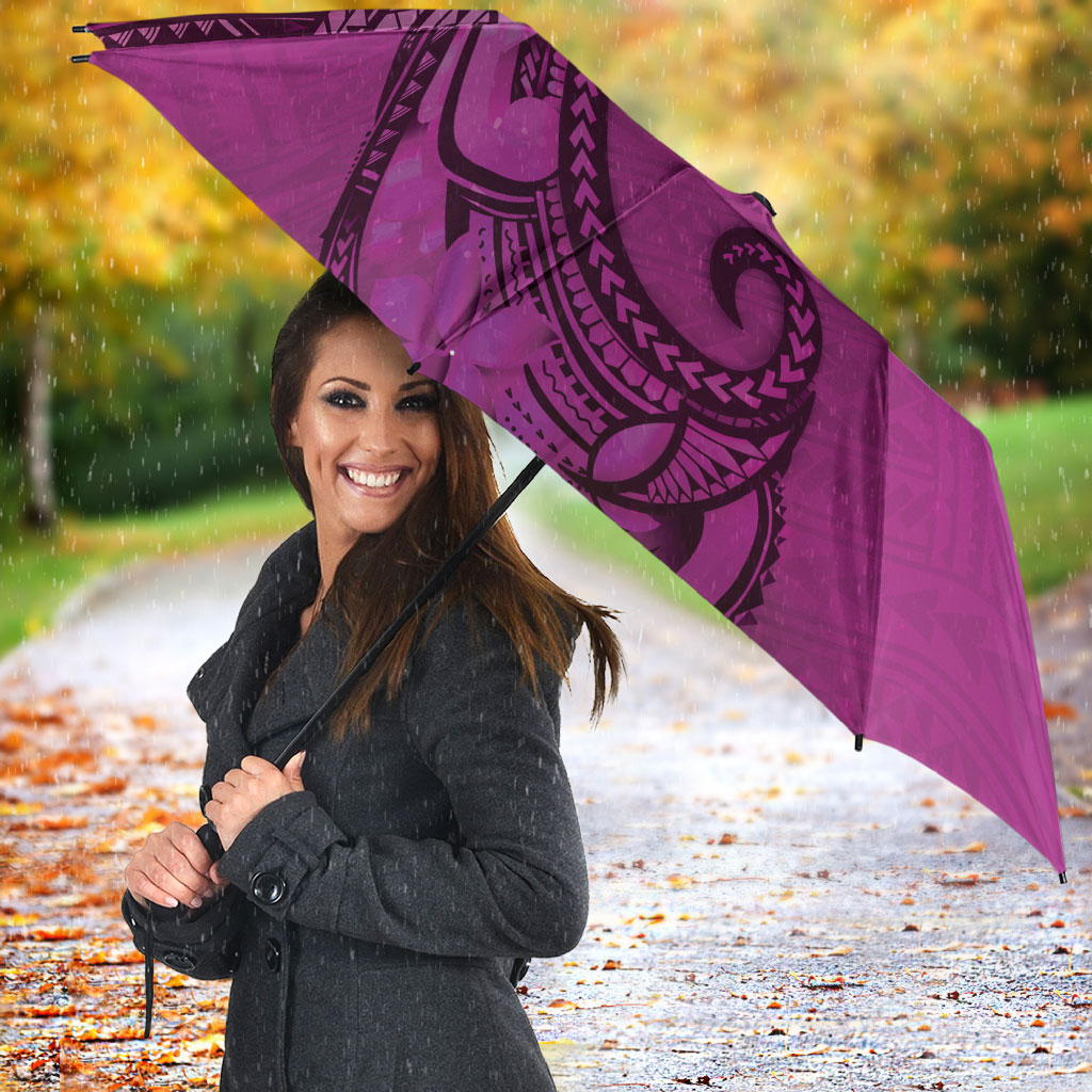 Polynesia Manta Ray Tattoo Umbrella Tropical Plumeria Pink Polynesian Pattern LT14 - Polynesian Pride