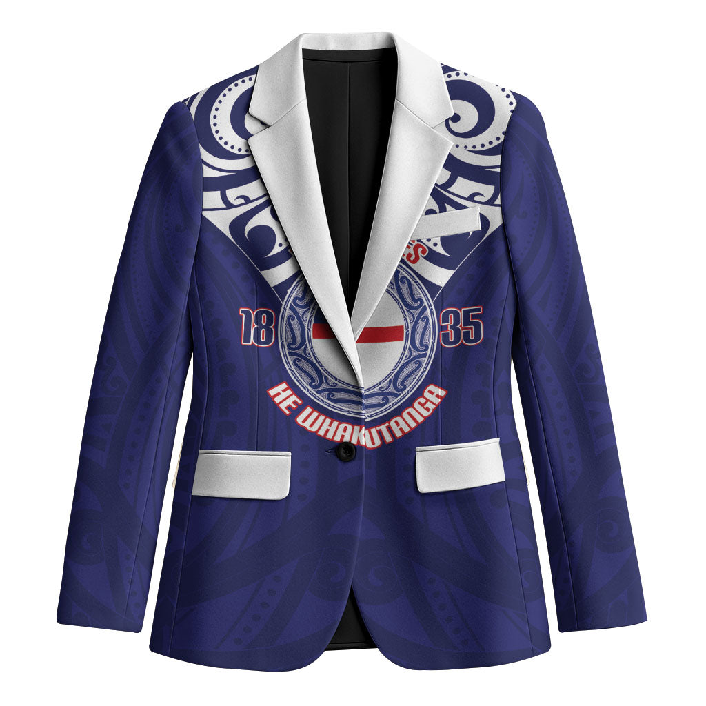 New Zealand United Tribes Te Kara Blazer He Whakaputanga Maori Pattern