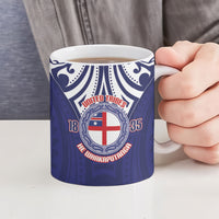 New Zealand United Tribes Te Kara Ceramic Mug He Whakaputanga Maori Pattern LT14 - Polynesian Pride