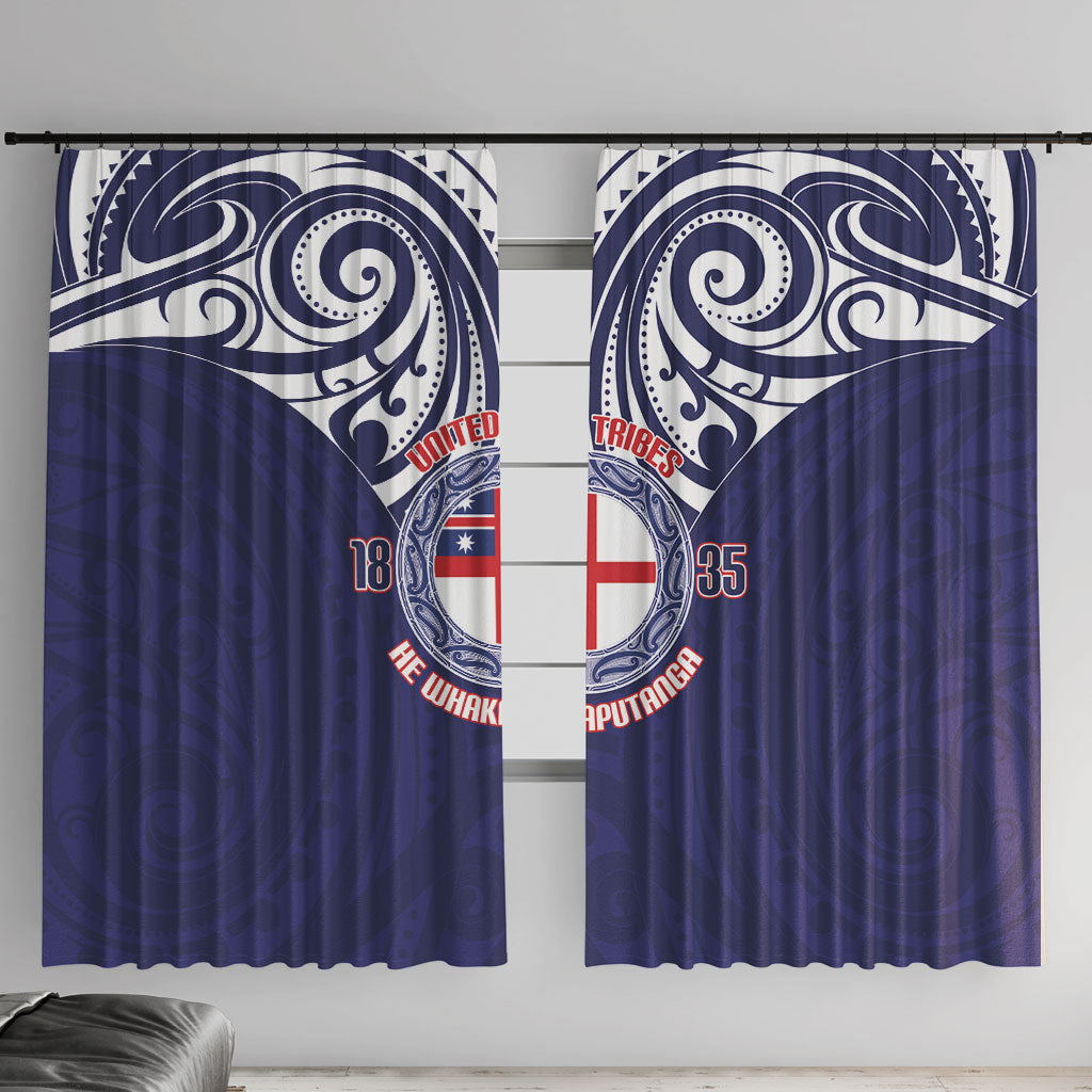 New Zealand United Tribes Te Kara Window Curtain He Whakaputanga Maori Pattern