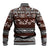 Bula Fiji Baseball Jacket Fijian Tapa Masi With Hibiscus Flowers LT14 - Polynesian Pride