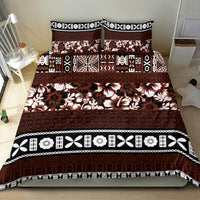 Bula Fiji Bedding Set Fijian Tapa Masi With Hibiscus Flowers LT14 - Polynesian Pride