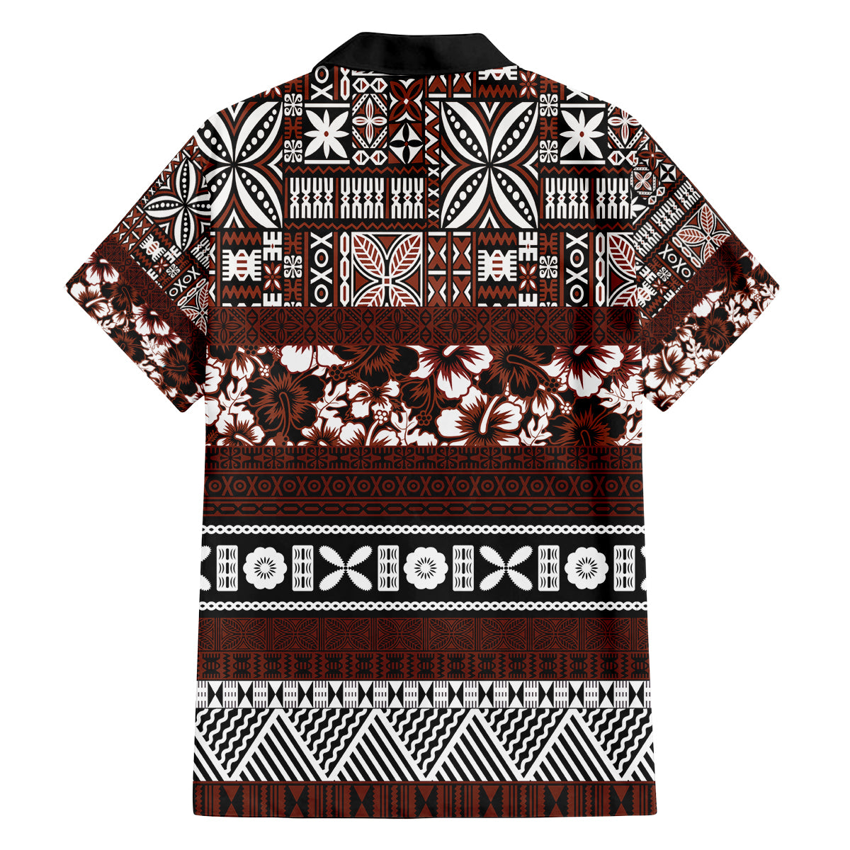 Bula Fiji Family Matching Long Sleeve Bodycon Dress and Hawaiian Shirt Fijian Tapa Masi With Hibiscus Flowers LT14 - Polynesian Pride