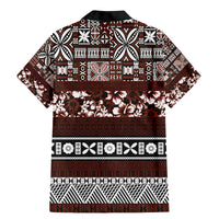 Bula Fiji Family Matching Mermaid Dress and Hawaiian Shirt Fijian Tapa Masi With Hibiscus Flowers LT14 - Polynesian Pride