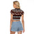 Bula Fiji Raglan Cropped T Shirt Fijian Tapa Masi With Hibiscus Flowers LT14 - Polynesian Pride