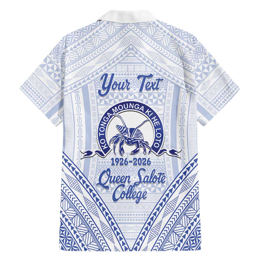 Queen Salote College 100 Years Personalized Family Matching Mermaid Dress and Hawaiian Shirt Tonga QSC Heilala Lei White Ngatu Pattern LT14 - Polynesian Pride