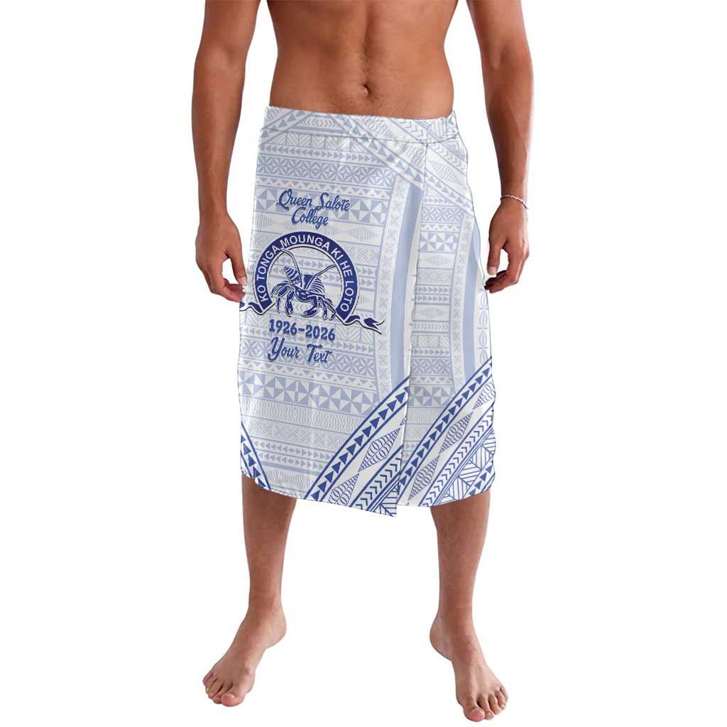 Queen Salote College 100 Years Personalized Lavalava Tonga QSC Heilala Lei White Ngatu Pattern