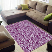 Poni Palaka Quilt Hawaii Area Rug Hawaiian Tropical Monstera Sea Turtle