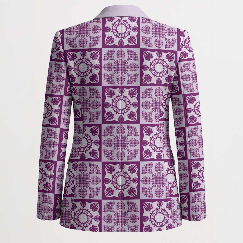 Poni Palaka Quilt Hawaii Blazer Hawaiian Tropical Monstera Sea Turtle