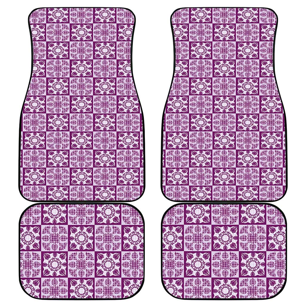 Poni Palaka Quilt Hawaii Car Mats Hawaiian Tropical Monstera Sea Turtle