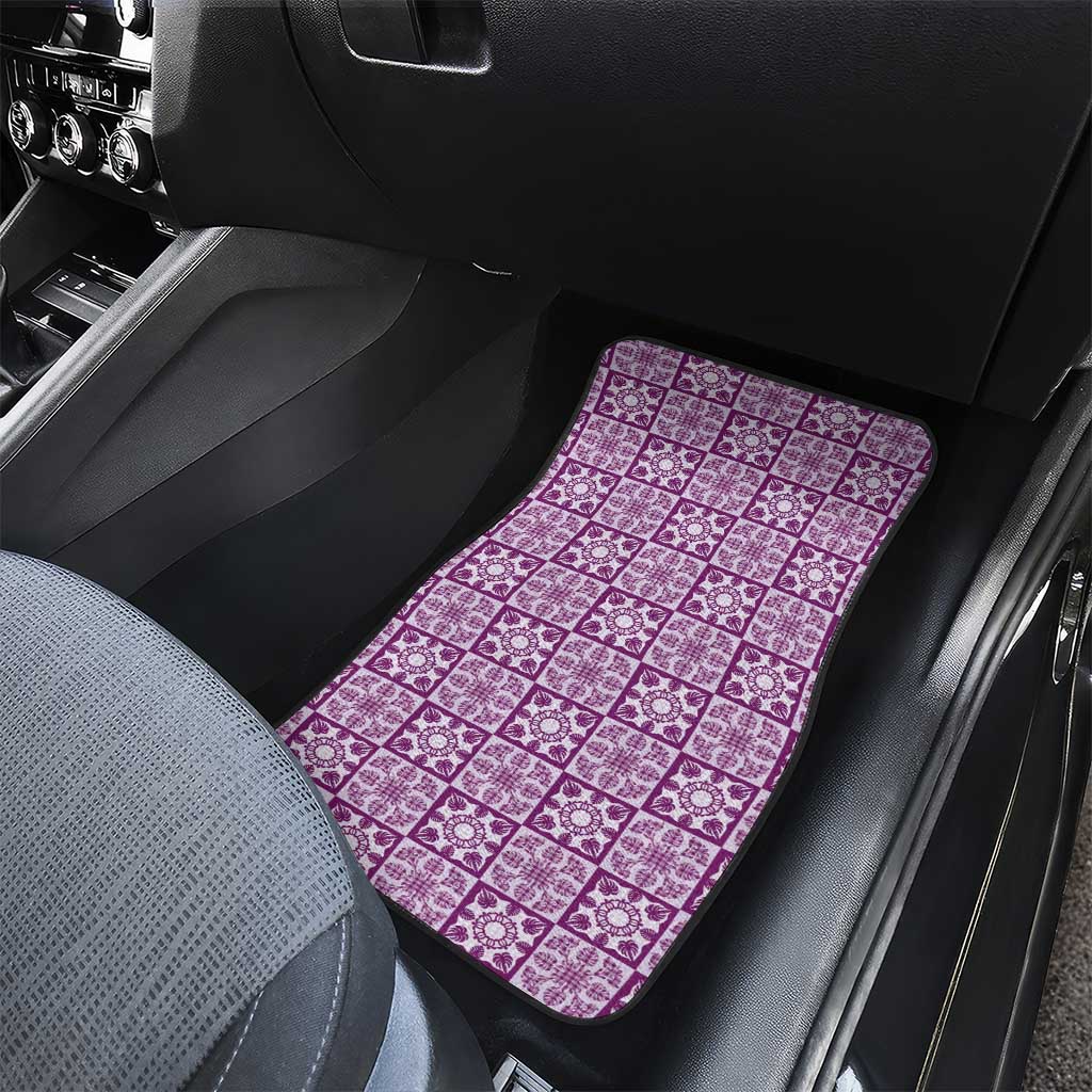 Poni Palaka Quilt Hawaii Car Mats Hawaiian Tropical Monstera Sea Turtle
