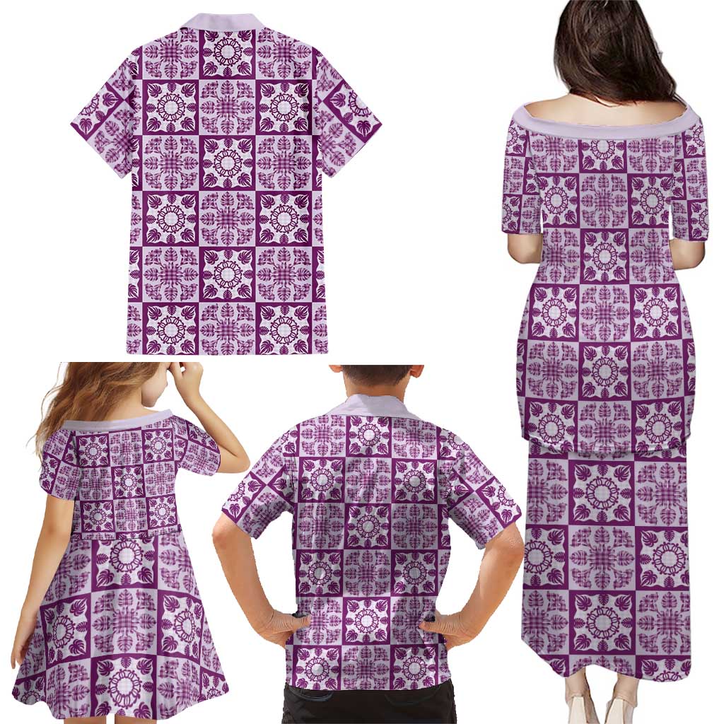 Poni Palaka Quilt Hawaii Family Matching Puletasi and Hawaiian Shirt Hawaiian Tropical Monstera Sea Turtle LT14 - Polynesian Pride