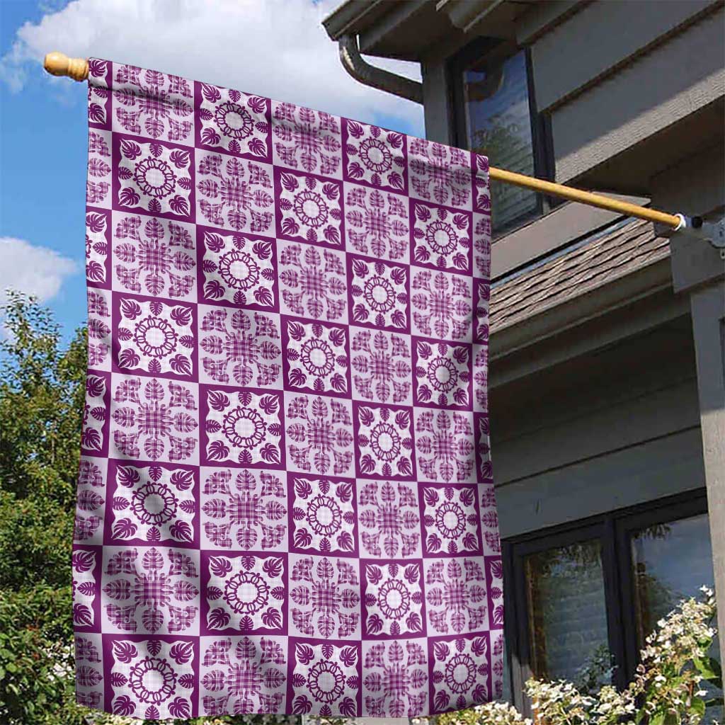 Poni Palaka Quilt Hawaii Garden Flag Hawaiian Tropical Monstera Sea Turtle