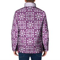 Poni Palaka Quilt Hawaii Padded Jacket Hawaiian Tropical Monstera Sea Turtle
