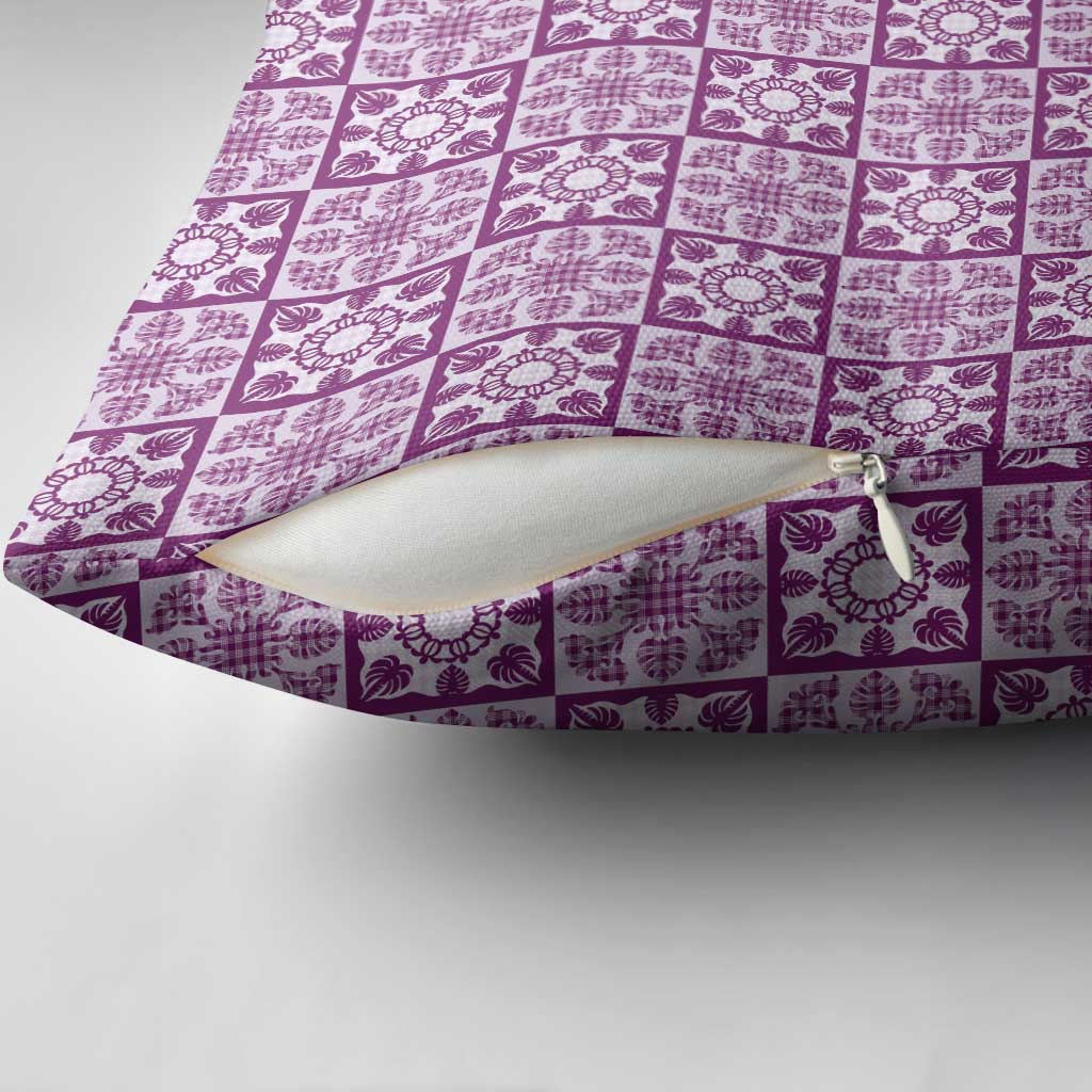 Poni Palaka Quilt Hawaii Pillow Cover Hawaiian Tropical Monstera Sea Turtle