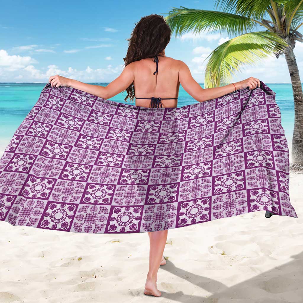 Poni Palaka Quilt Hawaii Sarong Hawaiian Tropical Monstera Sea Turtle