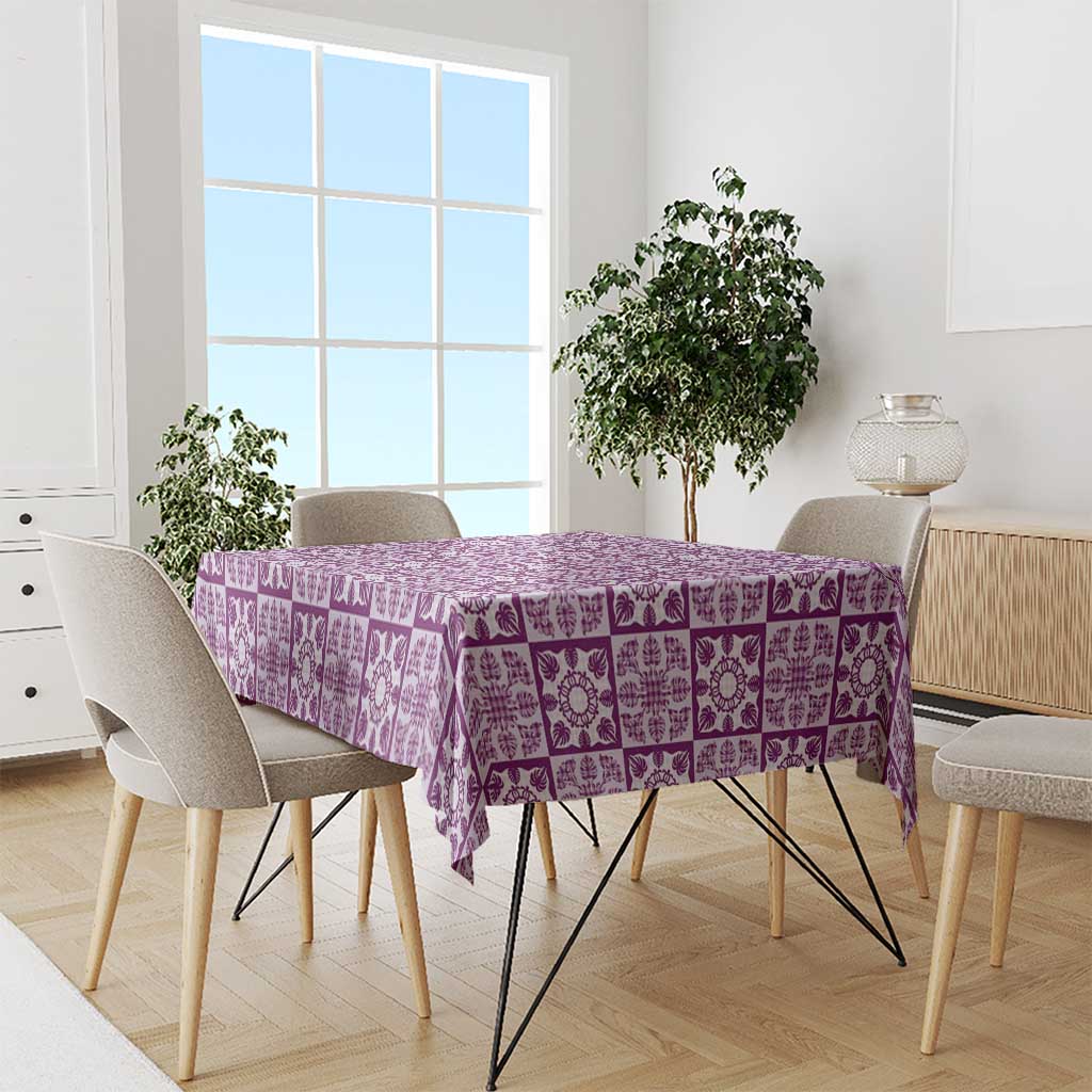 Poni Palaka Quilt Hawaii Tablecloth Hawaiian Tropical Monstera Sea Turtle