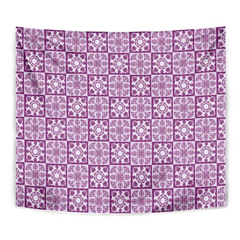 Poni Palaka Quilt Hawaii Tapestry Hawaiian Tropical Monstera Sea Turtle