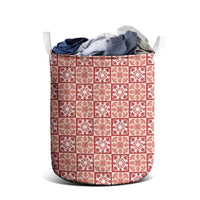 Ulaula Palaka Quilt Hawaii Laundry Basket Hawaiian Tropical Monstera Sea Turtle