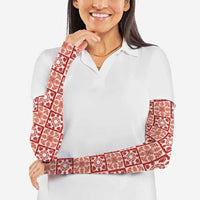 Ulaula Palaka Quilt Hawaii Arm Sleeves Hawaiian Tropical Monstera Sea Turtle