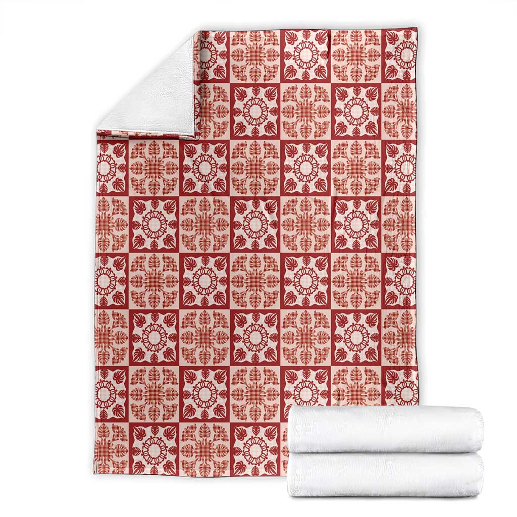 Ulaula Palaka Quilt Hawaii Blanket Hawaiian Tropical Monstera Sea Turtle