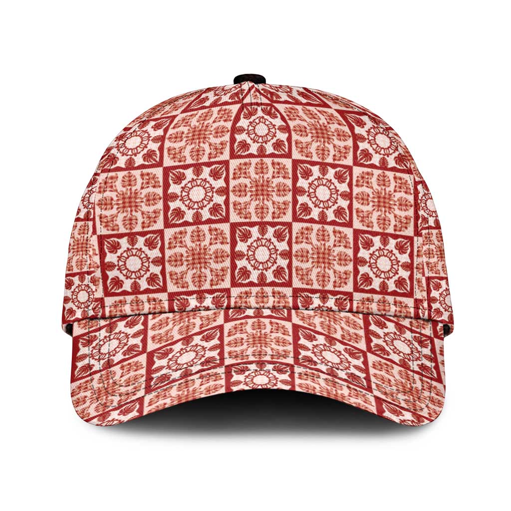 Ulaula Palaka Quilt Hawaii Classic Cap Hawaiian Tropical Monstera Sea Turtle