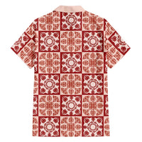 Ulaula Palaka Quilt Hawaii Family Matching Short Sleeve Bodycon Dress and Hawaiian Shirt Hawaiian Tropical Monstera Sea Turtle LT14 - Polynesian Pride