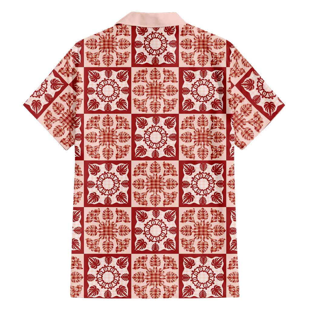 Ulaula Palaka Quilt Hawaii Family Matching Summer Maxi Dress and Hawaiian Shirt Hawaiian Tropical Monstera Sea Turtle LT14 - Polynesian Pride