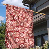 Ulaula Palaka Quilt Hawaii Garden Flag Hawaiian Tropical Monstera Sea Turtle