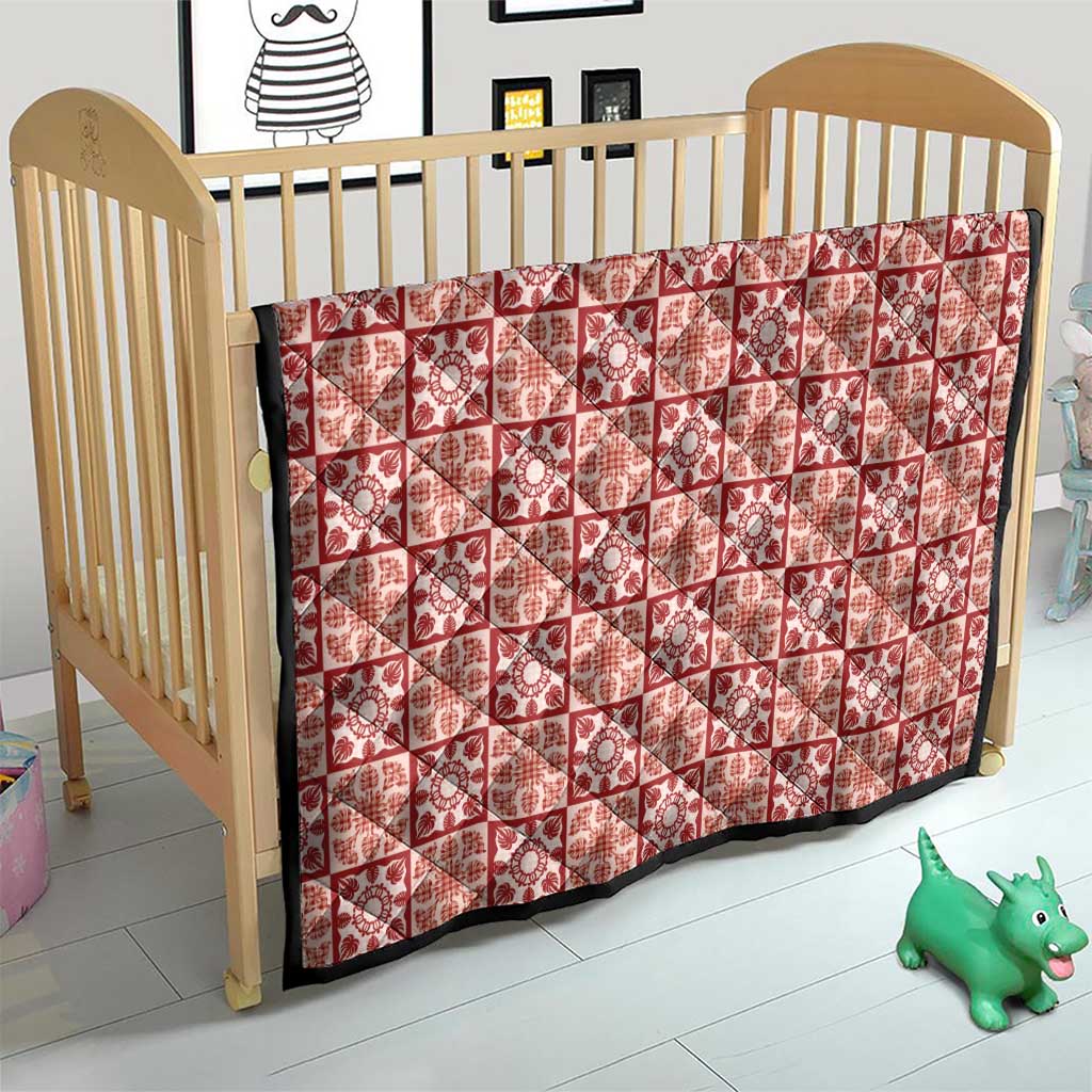 Ulaula Palaka Quilt Hawaii Quilt Hawaiian Tropical Monstera Sea Turtle