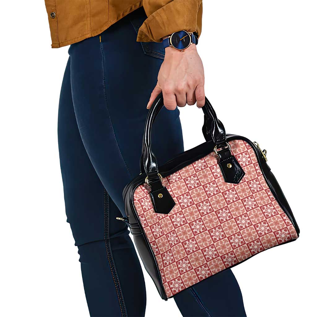 Ulaula Palaka Quilt Hawaii Shoulder Handbag Hawaiian Tropical Monstera Sea Turtle
